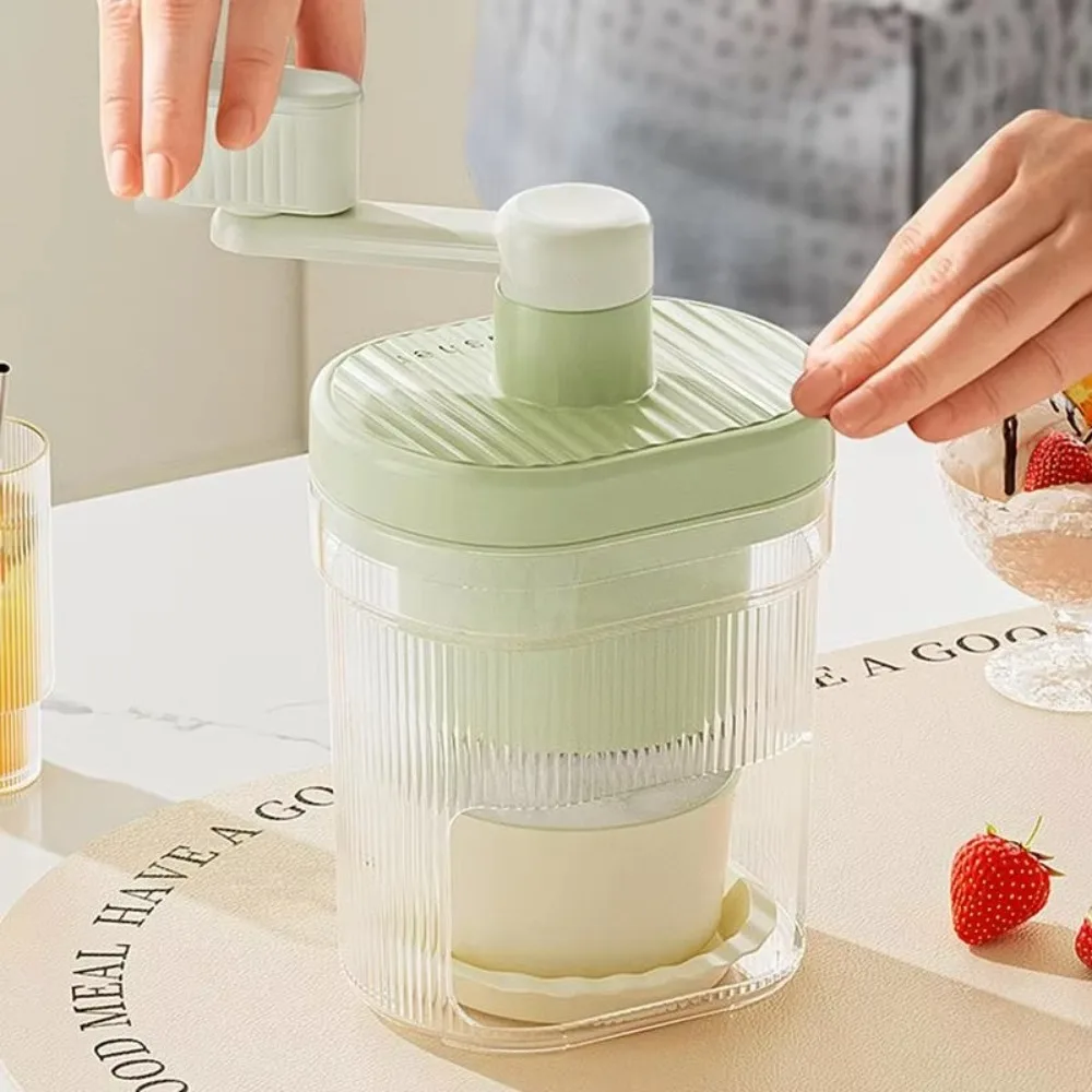 

Креативная ручная маленькая бритая льдогенератор, ручная рукоятка, съемная дробилка льда, зеленый снежный конус, машина для изготовления снежных конусов