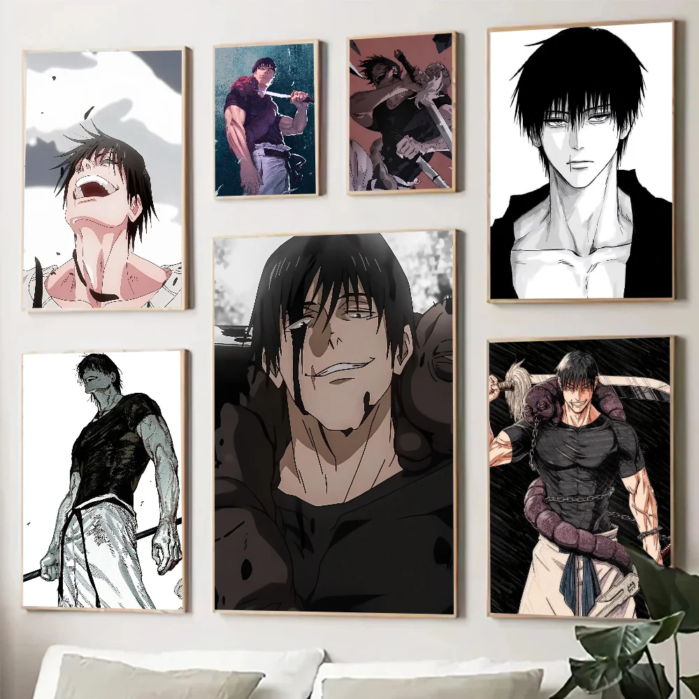 Toji Fushiguro Anime Jujutsu Kaisen cartel arte impreso Bar muebles de sala de estar Decoración