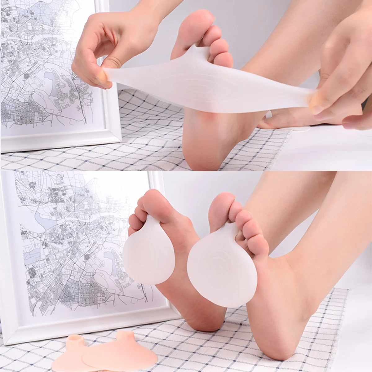 

2 Pairs High Heel Insole Pouffe Supports Ball of Cushion Metatarsal Pads