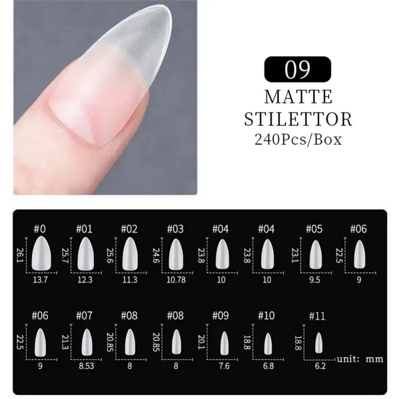 Faux-ongles artificiels en gel souple, couverture complète, en forme de cercueil, nail art américain, N64.256