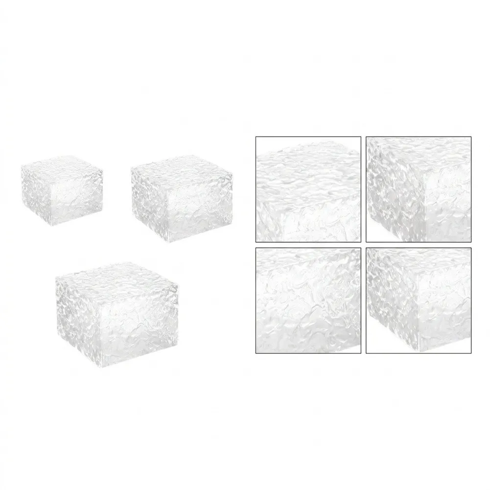 Tiered Clear Hammered Stand for Cakes Cupcakes Beverages and Appetizers with Visual Depth Created by Ripple Texture