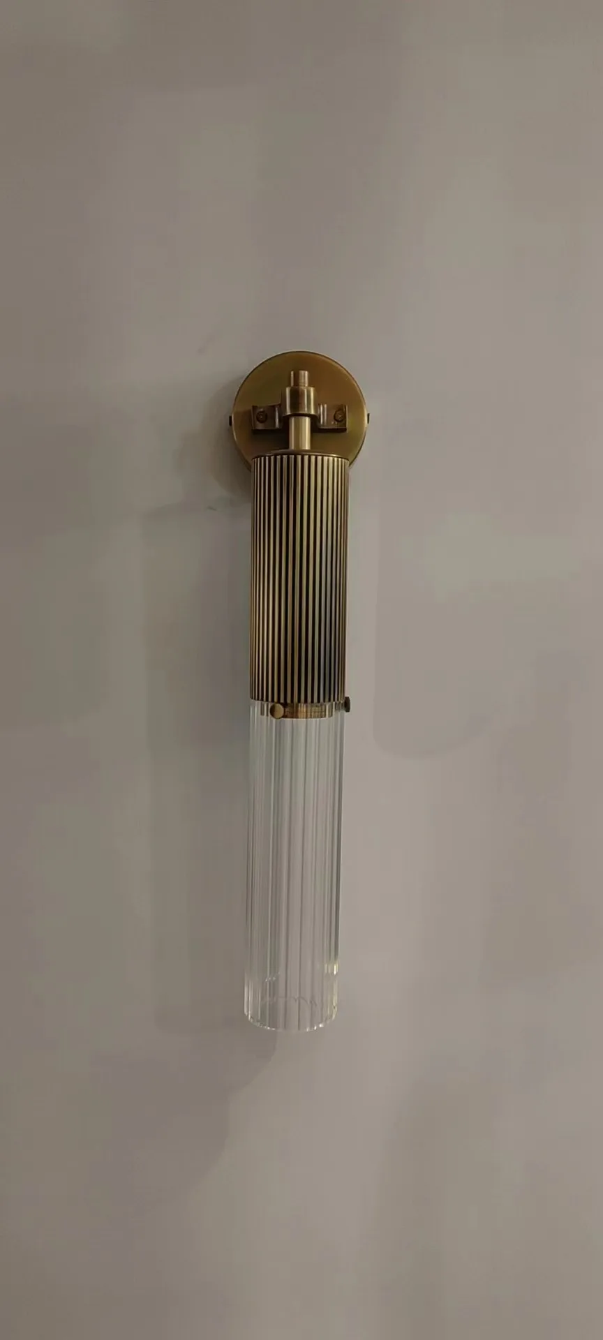 Industrial style wall lamp simple bronze twin headlamp