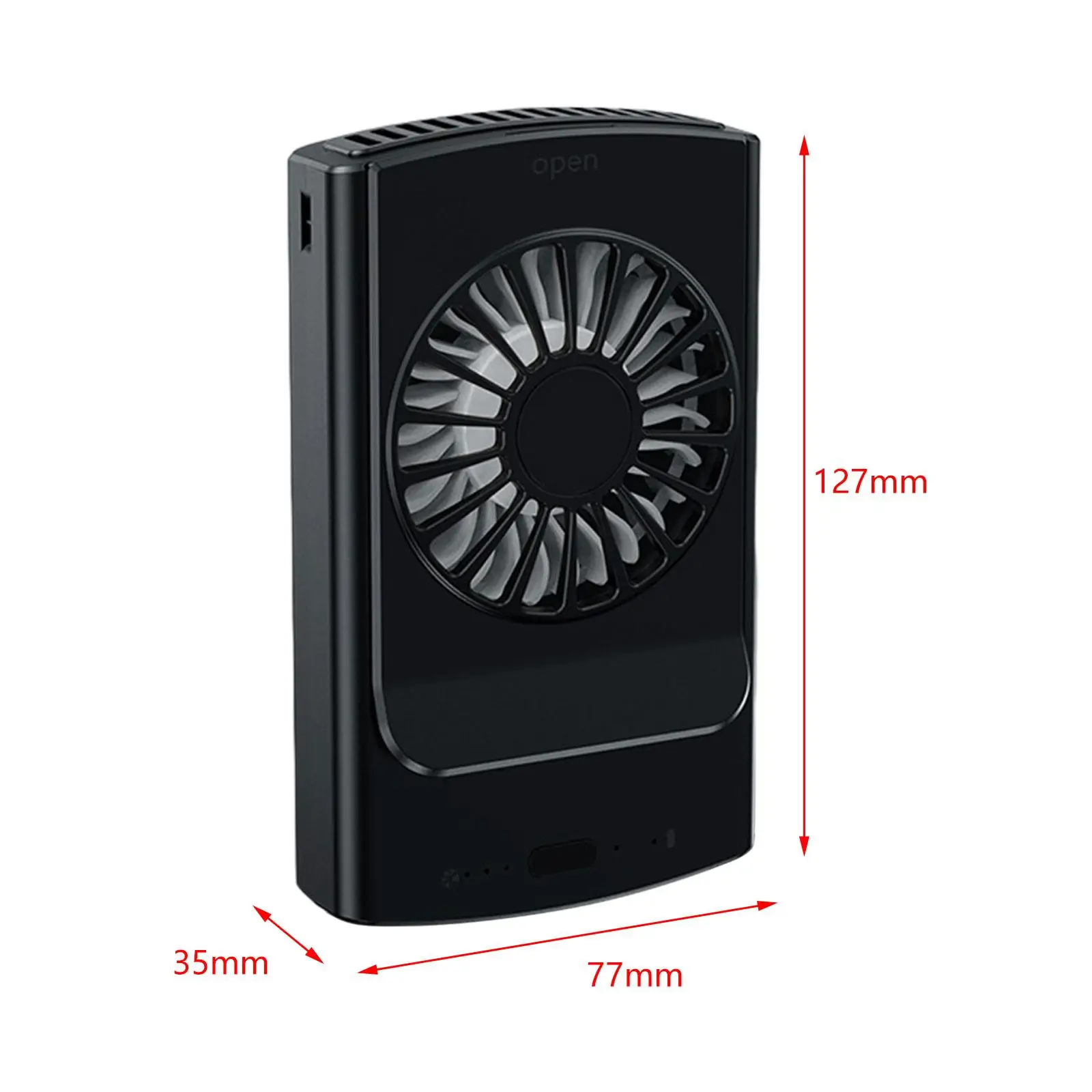 Klip pinggang kipas USB dapat diisi ulang, kipas portabel untuk pekerjaan berkebun berkemah pertanian