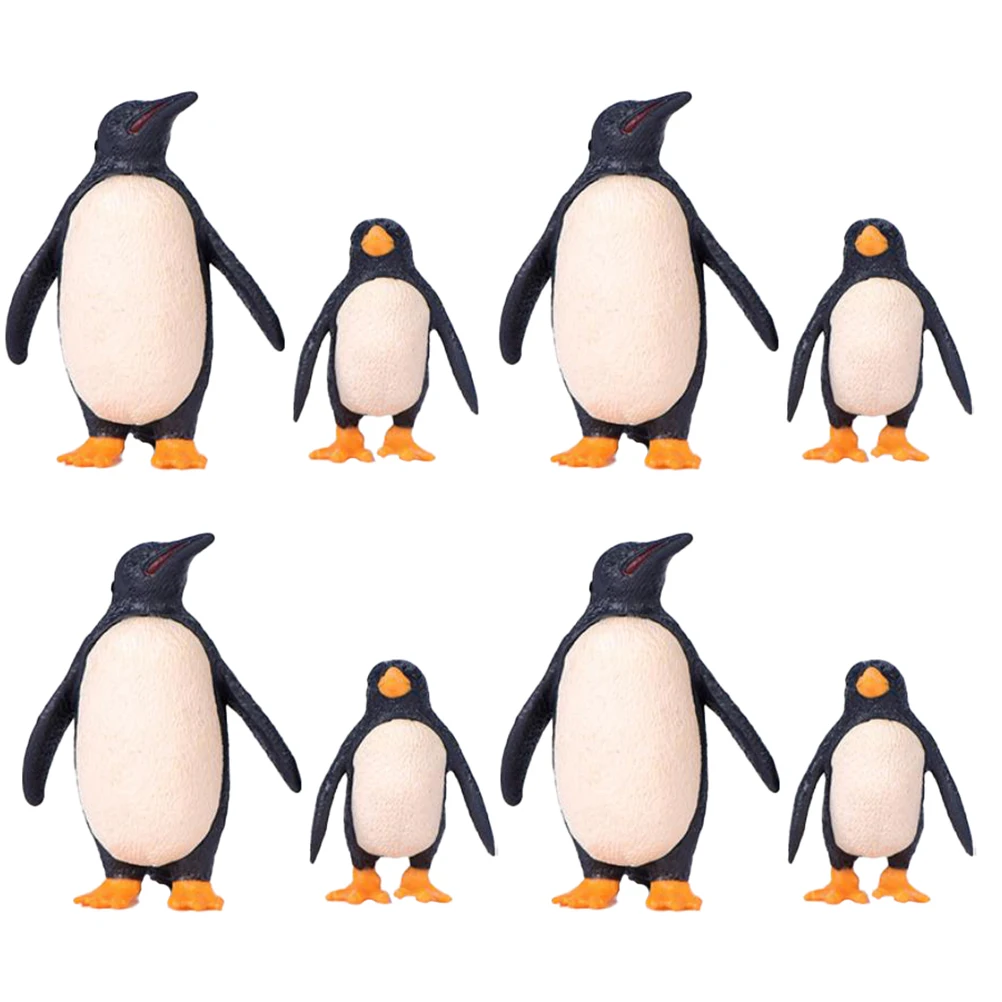 

8Pcs Beautiful Penguin Pair Collectibles Micro Landscape Adornment Animal Model Lovely Crafts Desktop Decoration Bonsai Ornament