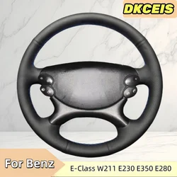 Car Steering Wheel Cover Faux Leather For Mercedes Benz E G CLK CLS SL Class W211 C209 A209 Steering Cross Wheel Braiding Cover