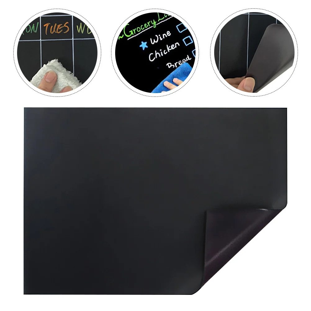 Dry Erase Stickers Magnetic Write on Board Self-Adhesive Tips Pad for Refrigerator Blackboard Planner Message Organizer