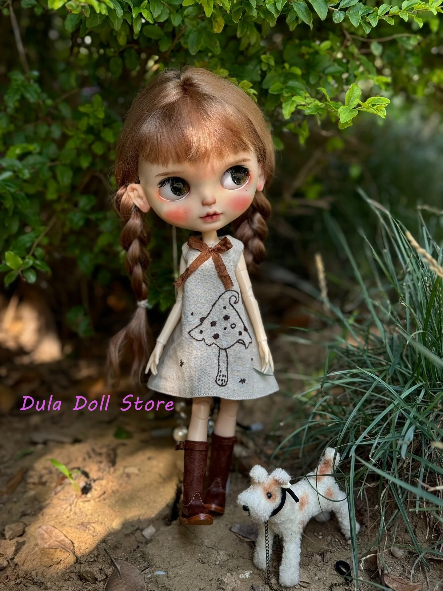 دولا ملابس دمى وفستان ريترو النمط الأدبي سلسلة الغابات المطرزة Blythe ob24 ob22 ICY JerryB 1/6 Bjd إكسسوارات دمي