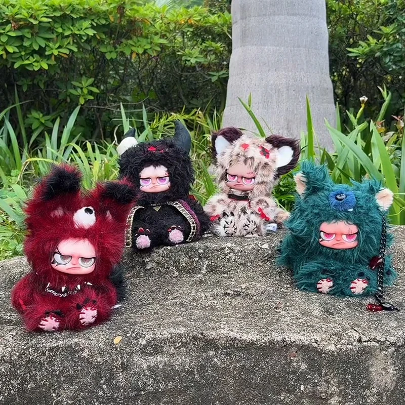 DOKUNO Battle in Jungle Series  Blind Box DOKUNO Vinyl Plush Blind Box Anime Figure Bag Pendant Keychain Mystery Box Gifts Toy