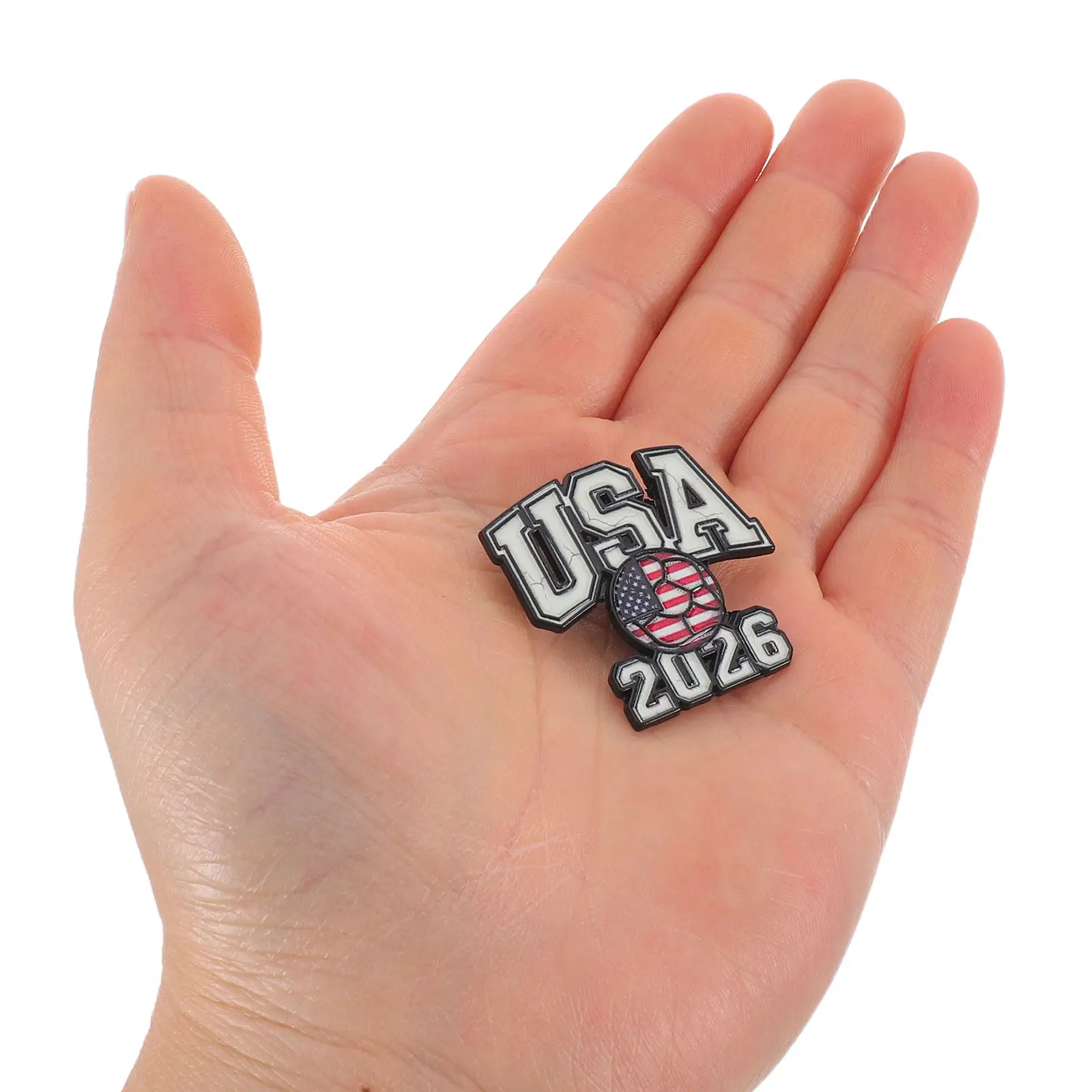 6PCS 2026 Soccer Lapel Pins Football Brooch Pins Metal Sports Breastpin Charm For USA Canada Mexico Soccer Game Events Badges