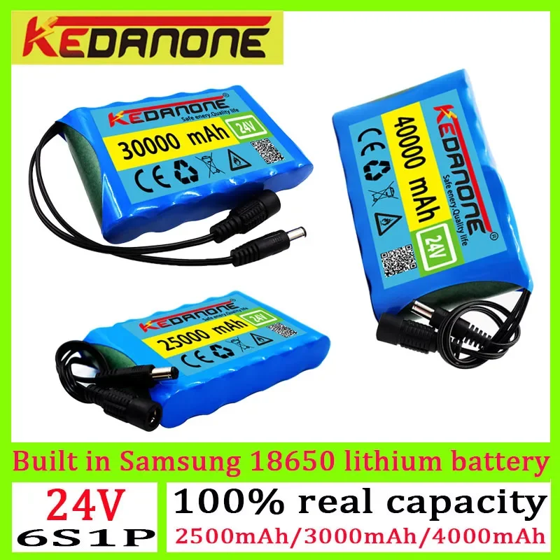 

Suitable for 25.2V low-power electric commuting tools 6s1p 18650 24V 3000mAh rechargeable 24V lithium battery pack with BMS