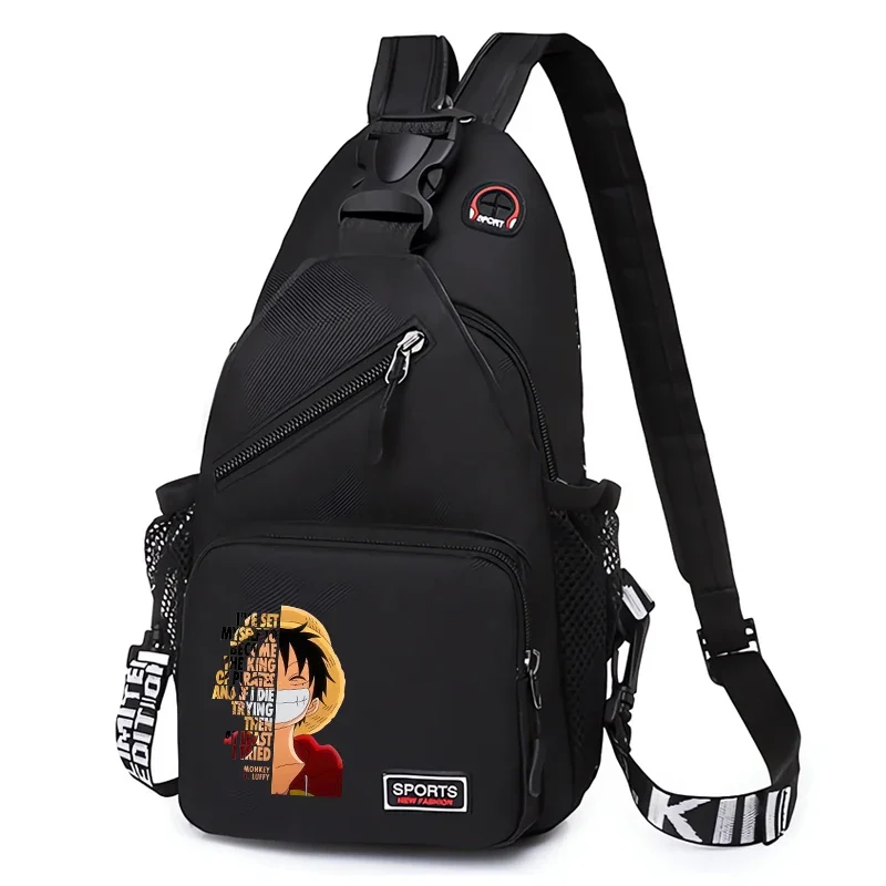 One Pieces Bag Luffy Chest Pack Men\'s Korean Version Crossbody Bag Outdoor Children Sports Casual Sling Backpack Trend Gifts