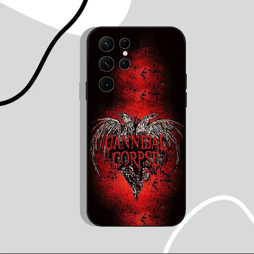 Banda c-canibals c-corpse capa de telefone para samsung s25, s24 ultra, s20, s30 plus, s22 plus, s23, ultra 5g silicone preto escudo