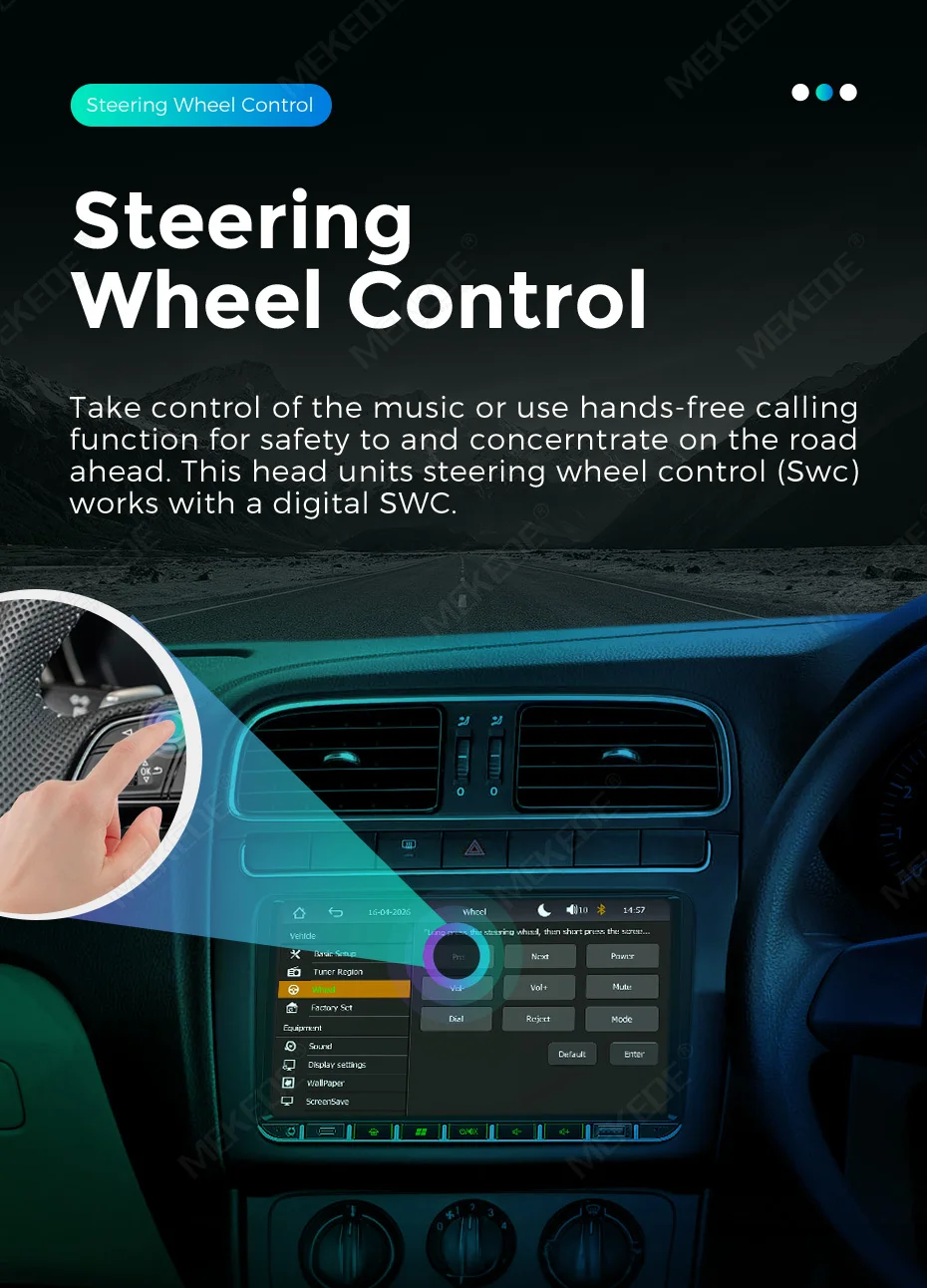 MEKEDE EU Lager 7/9 Zoll Linux-System Kabelloses CarPlay Android Auto 2Din Universelles GPS-Navigations-Autoradio für Volkswagen Universal VW Golf 5 6 Polo Passat B6 B7 CC Skoda Jetta MP5-Player SWC BT WIFI USB FM RDS Host-Einheit Stereo-Multimedia-Player – Detail 14