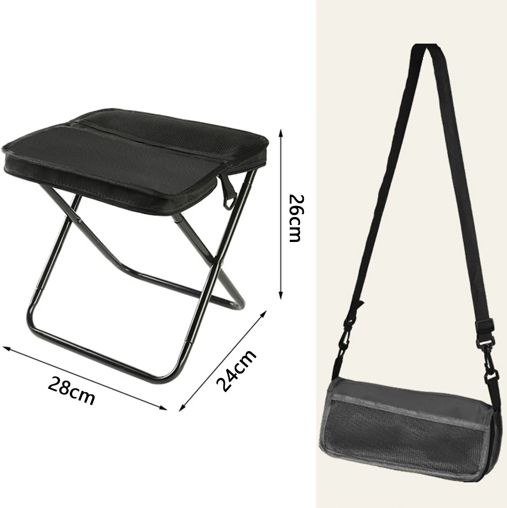 

Folding stool for outdoor leisure convenient shoulder bag style portable stool , camping, and hiking fishing trips