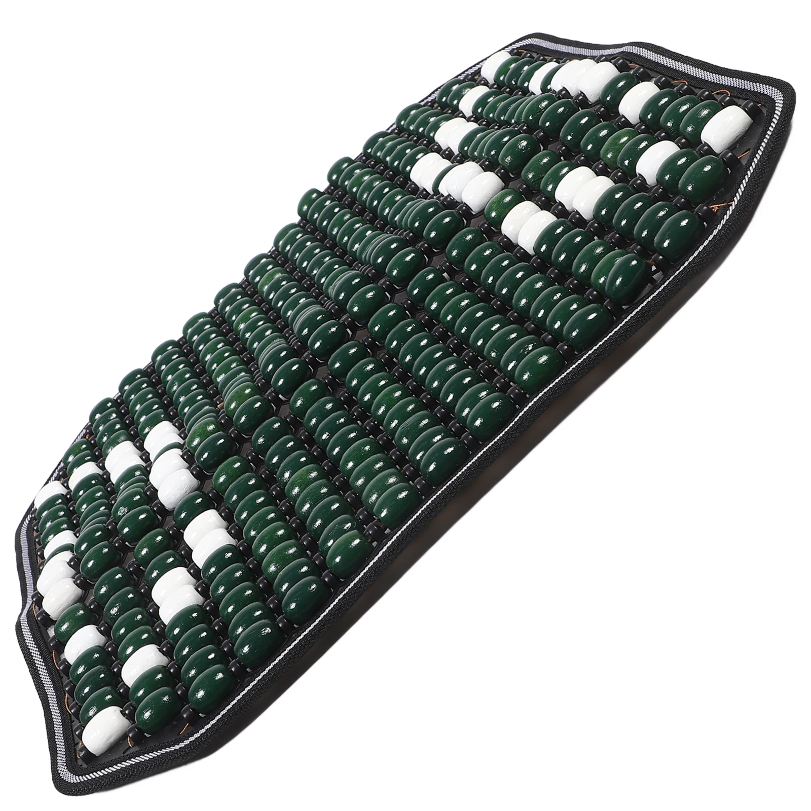 

Wooden Bead Cushion Car Seat Cooling Pad Black Polyester Beaded Covers Ventilated Massage Universal Office Compatible Car