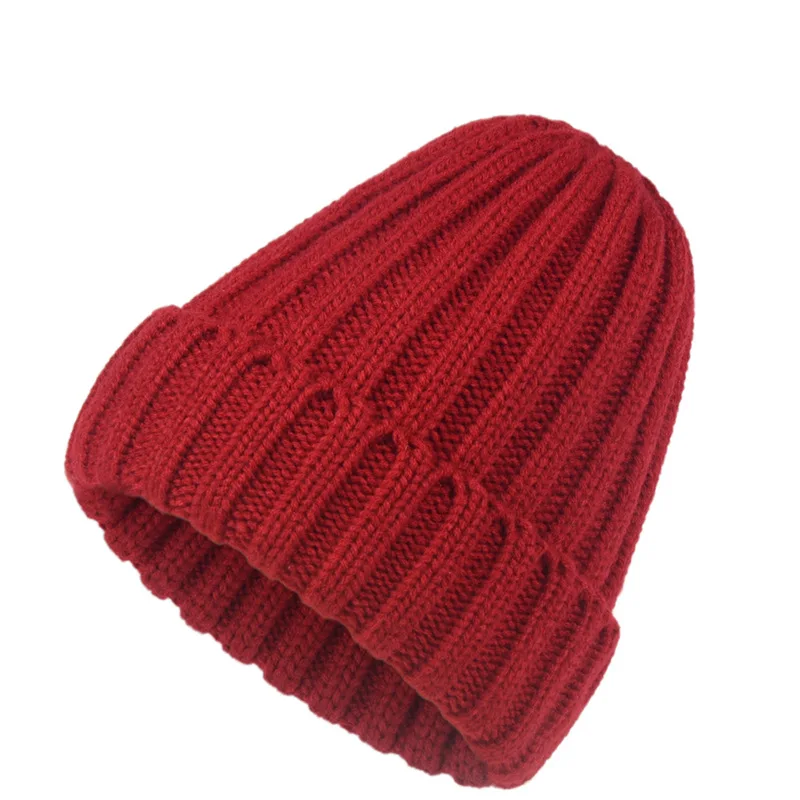 Neue Beanie Winter für Frauen Männer Jungen Mädchen Häkeln Hut Einfarbig Unisex Herbst Gestrickte Mützen Caps Wilden Zubehör