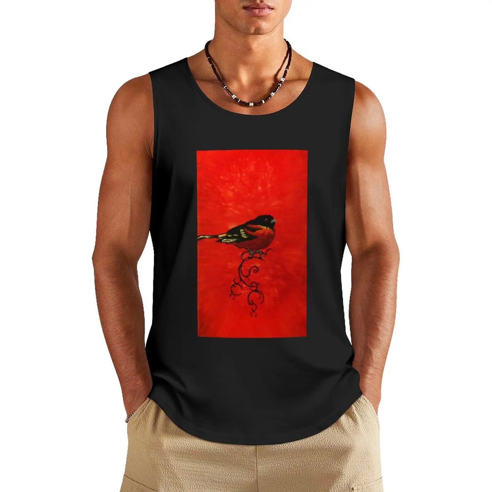 

Turning Black Tables Tank Top Clothing summer sleeveless vests Men's gym clothing