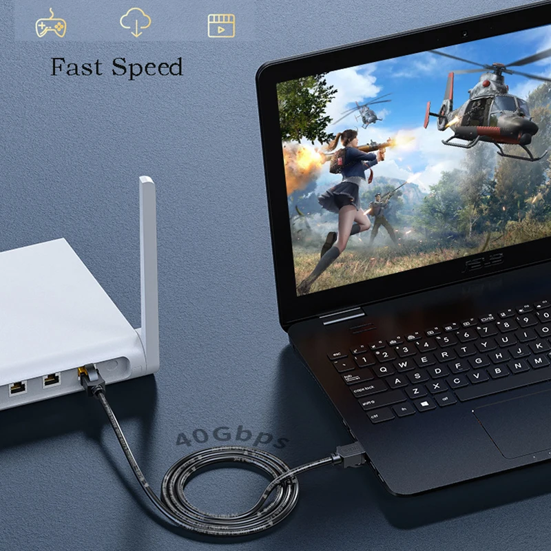 ジャンパー線,イーサネットケーブル,26awg,純銅,rj45ネットワークバンド,PCコンピューターLANコード,40gbps