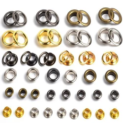 3-10mm 100set occhiello in metallo occhiello anelli rotondi per borse artigianali in pelle fai da te Bolsos scarpe abbigliamento cintura cappello Ceintures accessori