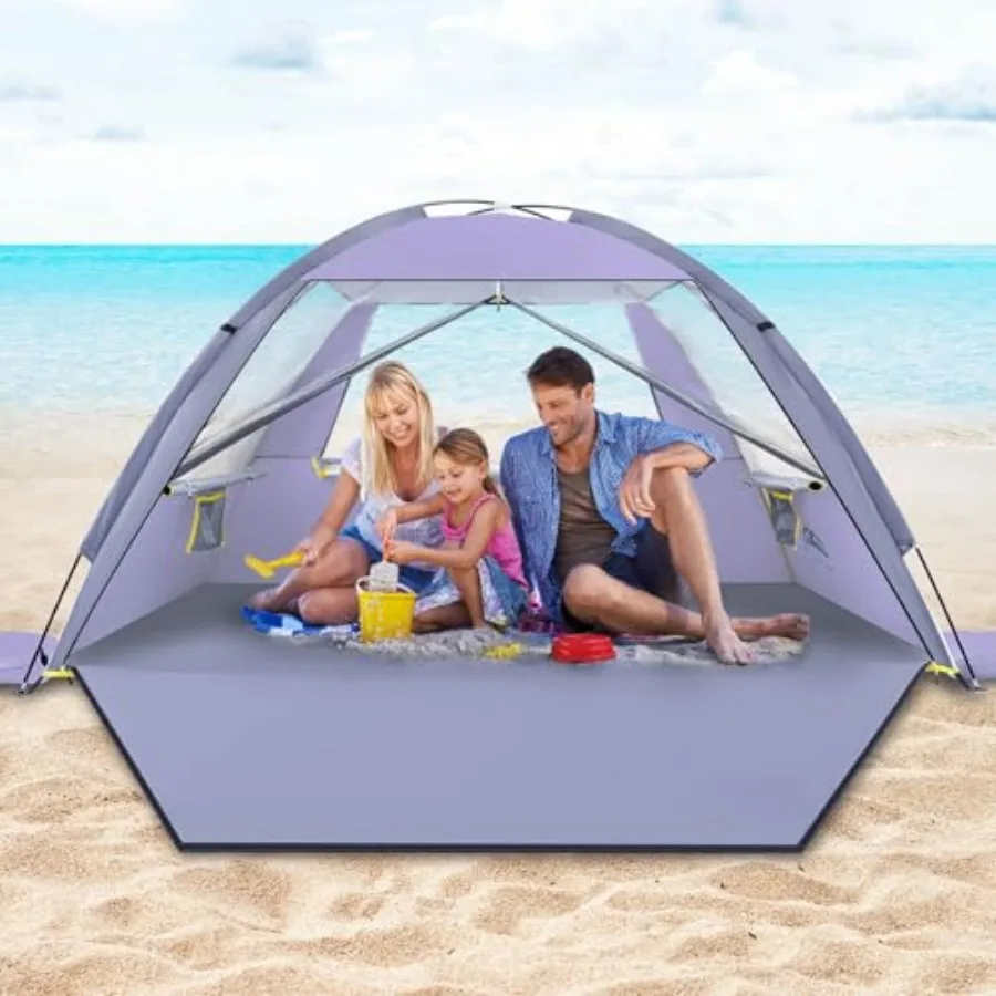 

Beach Tent, UPF 50+ UV Protection Sun Shade Shelter for//5//7/8, Portable Beach Canopy for Family and Baby, Lightweight and Eas