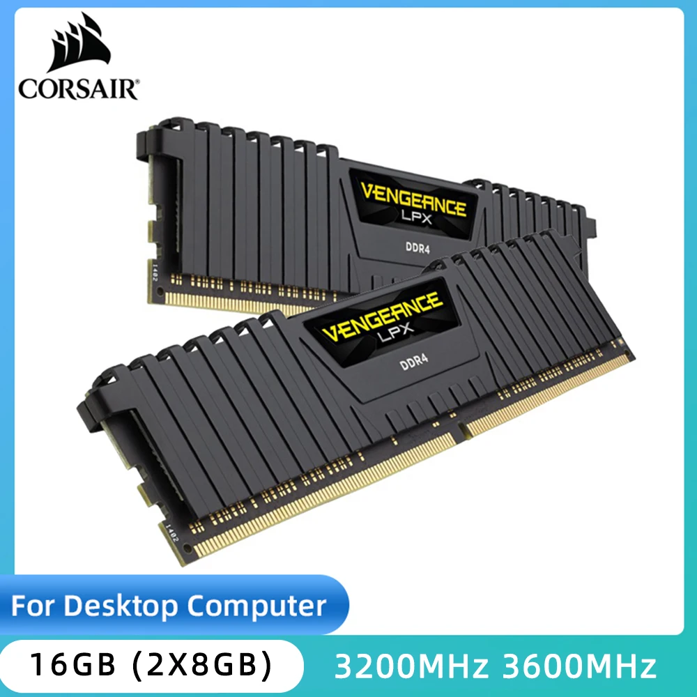 CORSAIR Vengeance LPX DDR4 Memoria 16GB (2x8GB) Kit 3600MHZ 3200Mhz DIMM RAM PC4-28800 25600 Desktop Memoria Ram 1.2V 288 Pinos