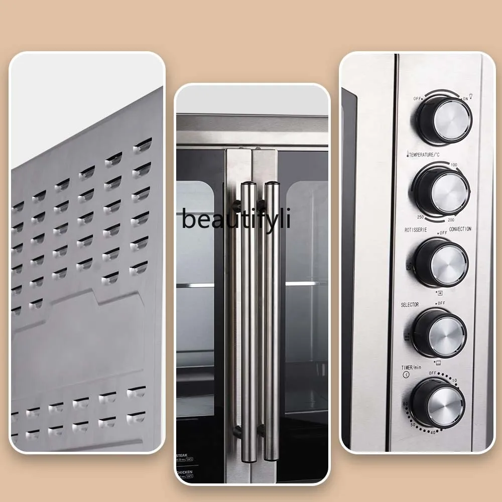 ベイクドチキンピザ家庭用ステンレス鋼ドアフレンチオーブン