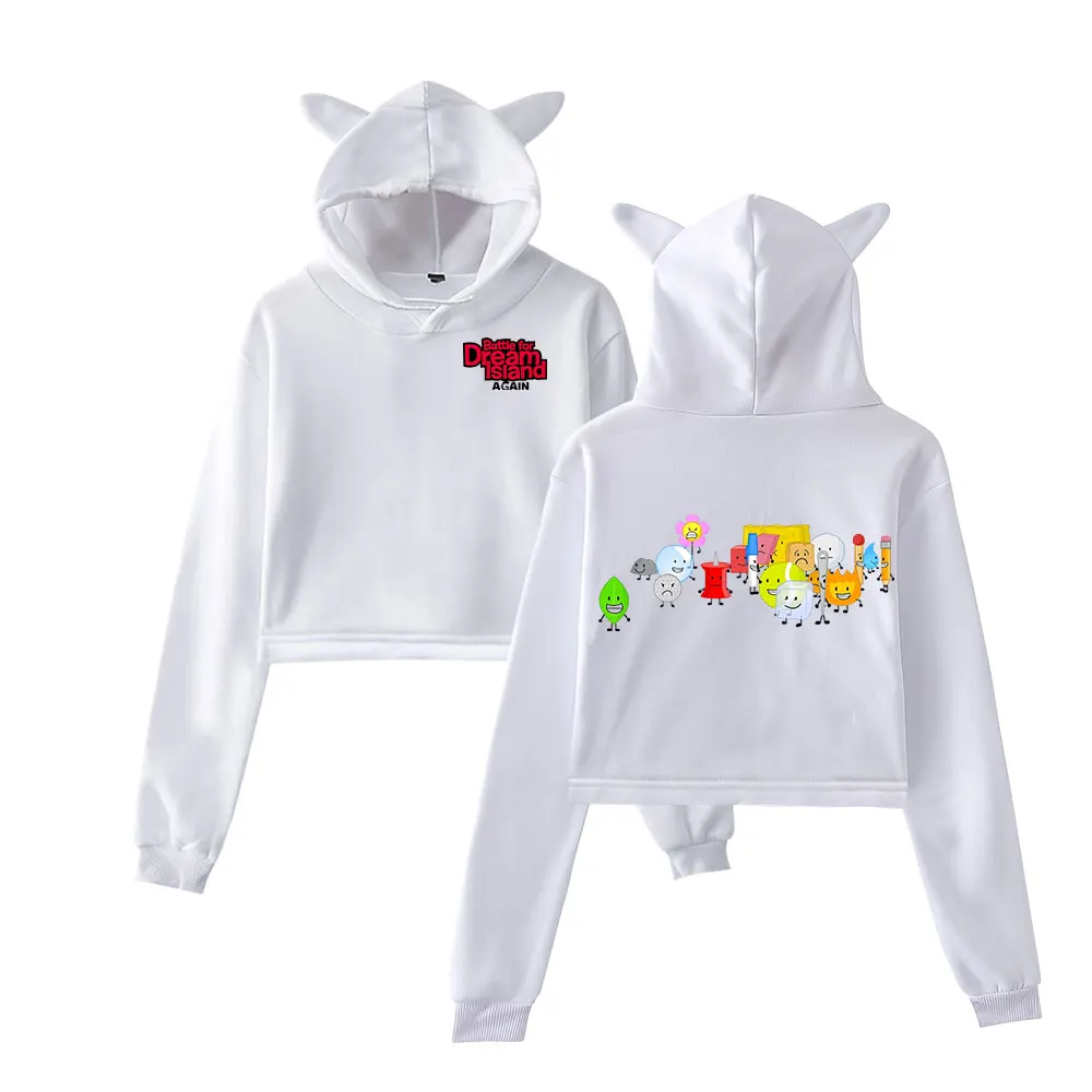 Jacknjellify Merch Vintage 90s ملابس الشارع الشهير شعار هوديي هوديس بلوزات للفتيات القط الأذن المحاصيل موضة الرياضة البلوز