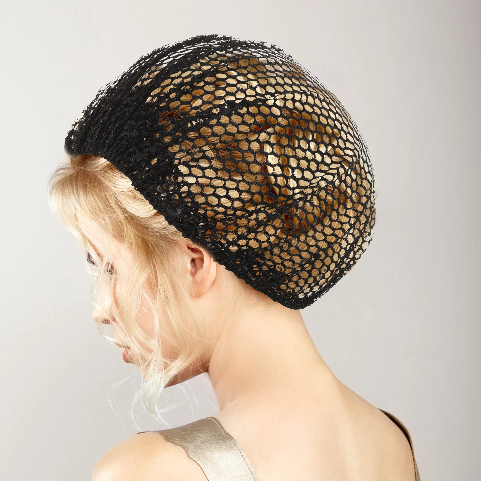 

12pcs Mesh Hair Caps Breathable Cotton Net Sleeping Bonnet Hairnets for Women Snoods Hair Styling Accessories