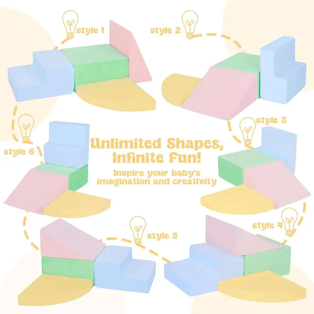 Miękkie piankowe klocki do wspinaczki dla dzieci w wieku 1 roku, 4-częściowy zestaw zabawek dla maluchów, zabawki do zabawy w domu, idealne na urodziny