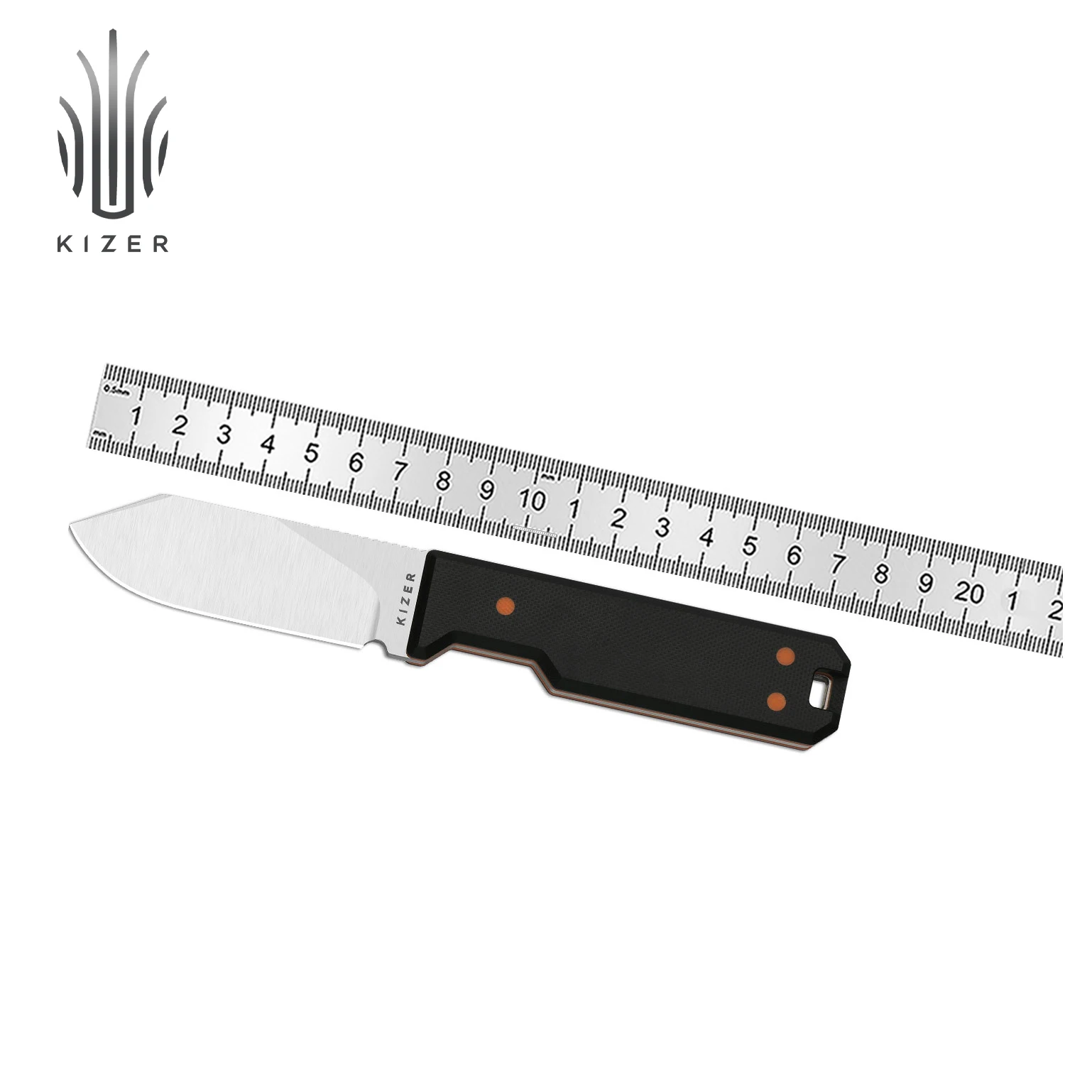 Kizer Fixed Blade Knife Abrams 1133A1/A2/A3 Richlite & Carbon Waves/Micarta/G10 Handle WIth Nitro-V/Nitro-V/D2 Steel Blade - view 3