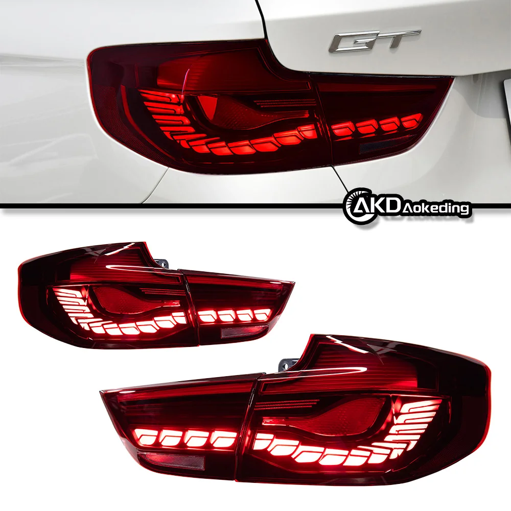 

For BMW 3 Series 2013-2019 year GT tail light assembly F34 modified full LED dragon scale running lights, brake lights