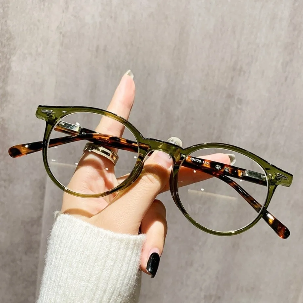 

Fashion Retro Classic Women Anti Blue Light Eyewear Round Ultra Light Clear Lens Glasses Eye Protection Durable Glasses Frame