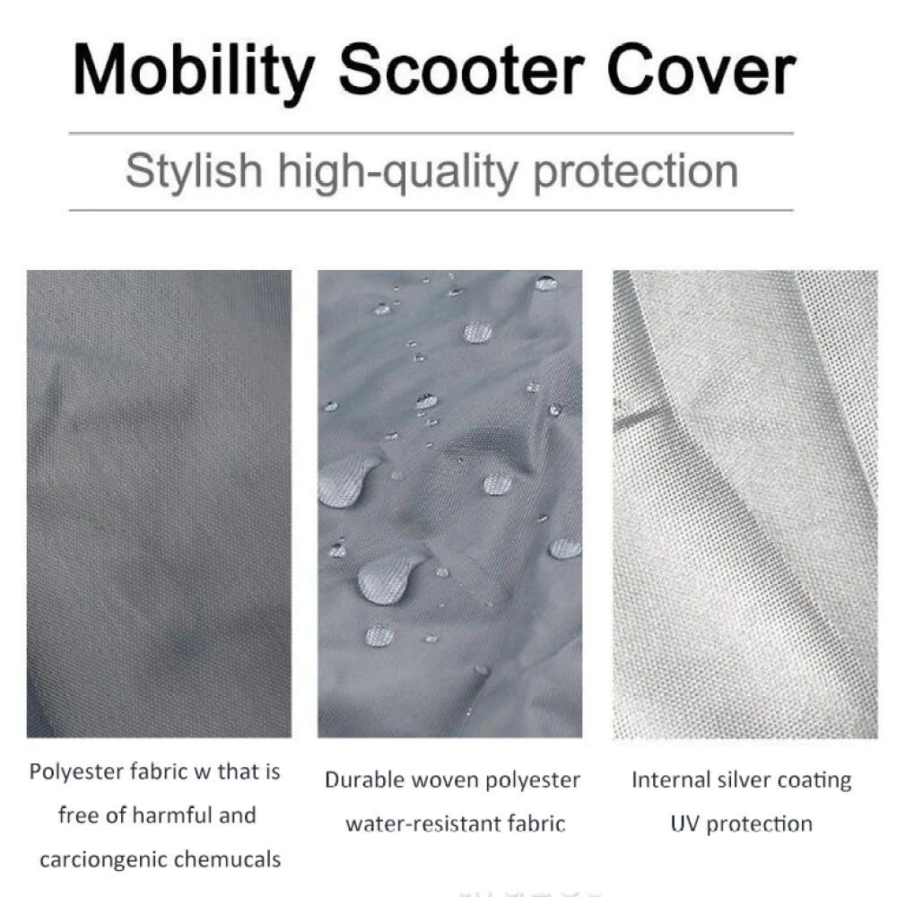 1* Scooter Storage Cover 210D Oxford Gray Cover Rain Durable Waterproof Cover 5 Sizes 170x61x117cm/120x60x90cm/190x61x117cm