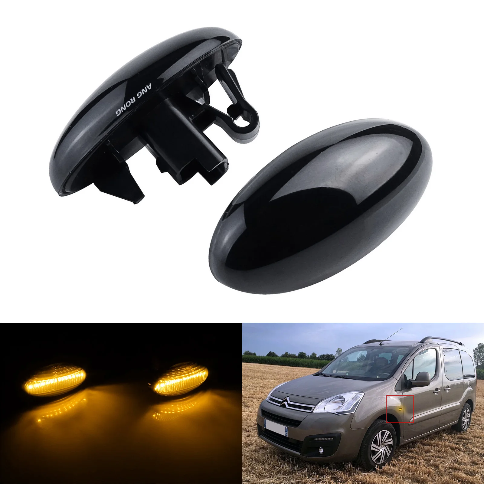 2X LED Side Indicator Repeater Light Lamp For Toyota Aygo ProAce City Verso Fiat