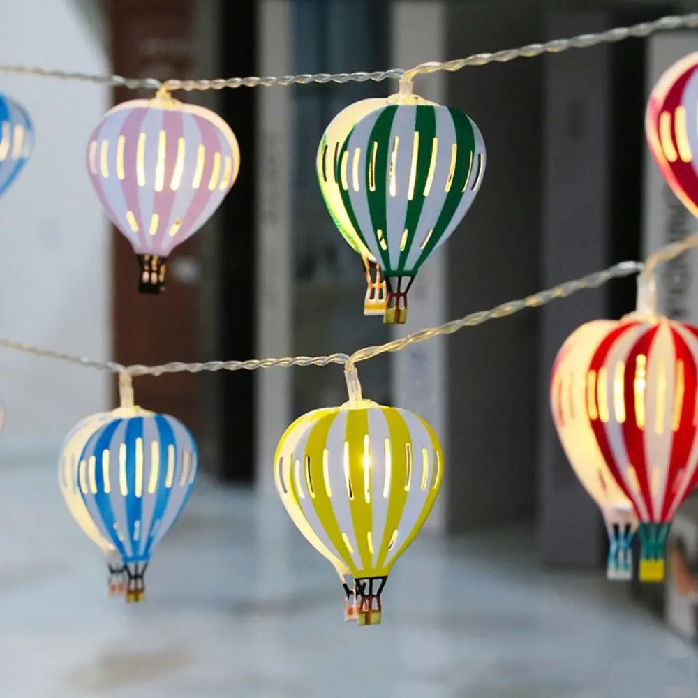 10 LED Hot Air Balloon String Lights Multicolor USB Operated Colorful String Lights Hanging Christmas Decorations