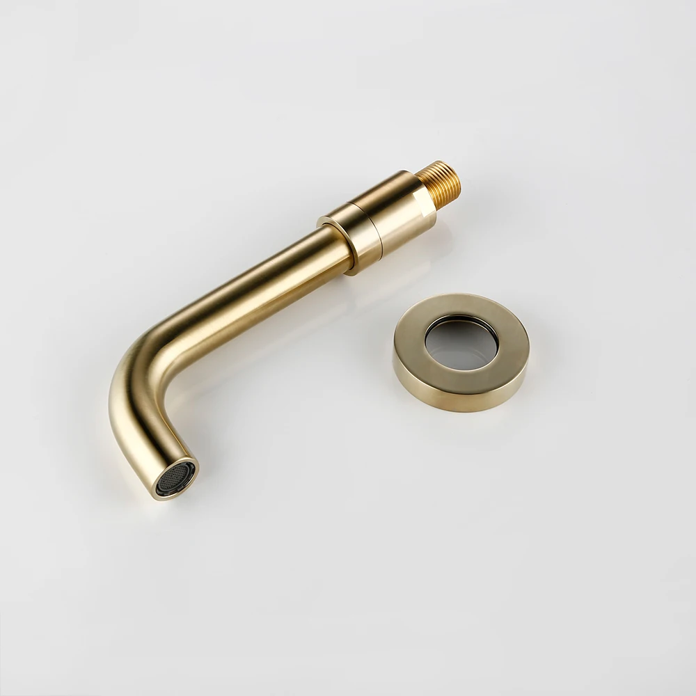 Bagnolux Black Brushed Polished Chrome Stainless Steel Rose Gold Brass Round Bathtub Spout Basin Bathroom Faucet view 5