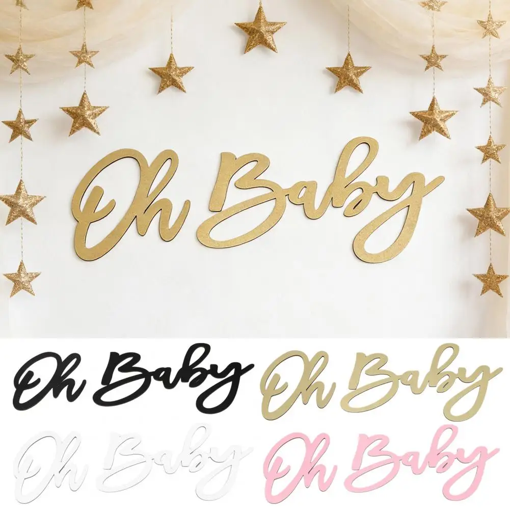 Oh Baby Ornament Oh Baby Sign Wooden Letters Home Room Wall Decoration Baby Shower Gender Reveal Party Backdrop Decor Set Oh