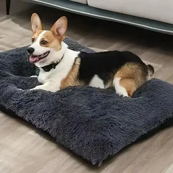 OTAUTAU Large Dog Bed Washable Plush Pet Bed Warm Dog Cushion Sleeping Mat Comfoetable Pet Mats for Small Medium Large Dogs