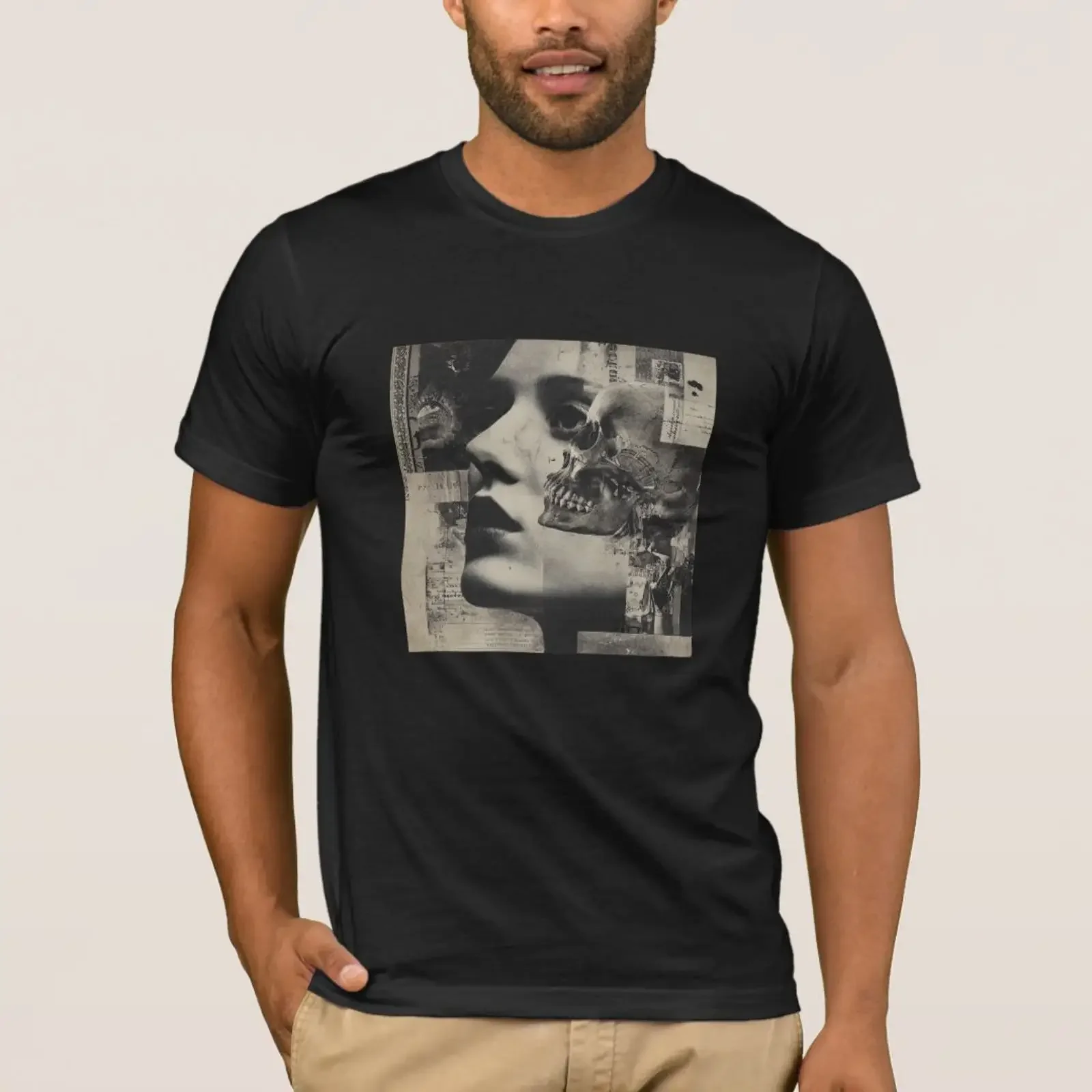 Camiseta de arte gótico Split Devotion, estilo vintage, lavada, para hombre, suave, para uso diario, gráfico, ropa de diseñador unisex