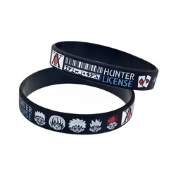 1 PC Hunter License Silicone Bracelet Black Bangle Mens Jewellery Anime Wristbands Cartoon Figure Cosplay Gifts