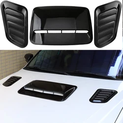 33cm side Hood Air Flow Intake Cover + 40cm Hood Scoop Bonnet Vent cover Sticker Car Decorative Universal fit any FLAT Hood Car
