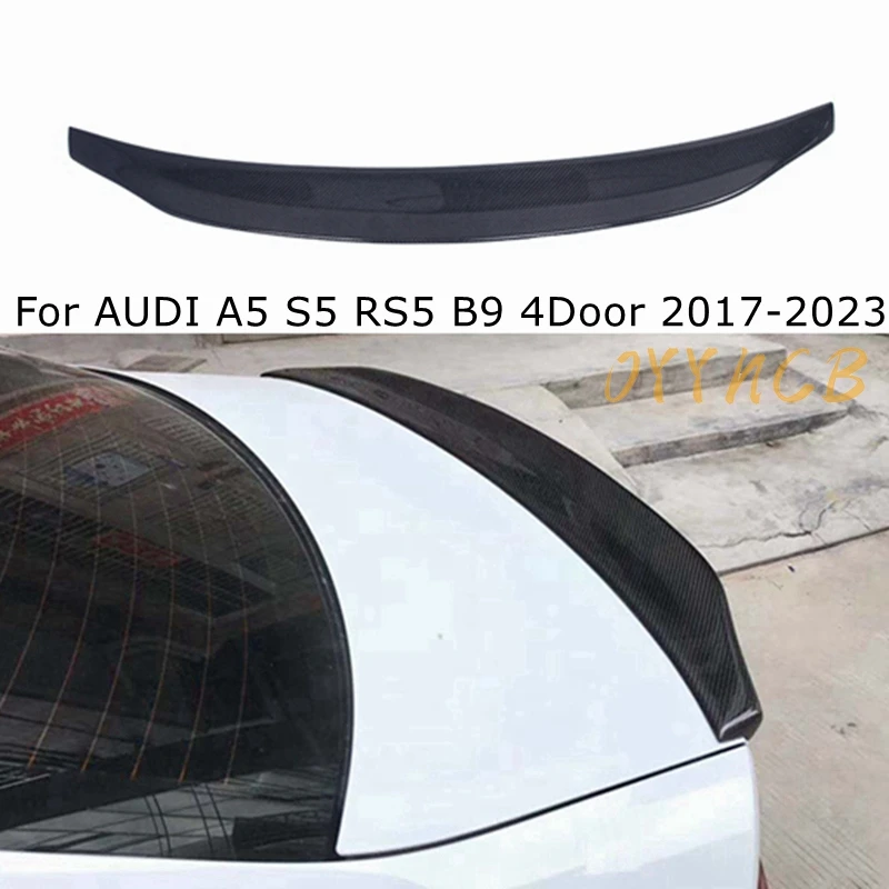 

For Audi A5 4-door 2017-2023 - rear boot spoiler splitter BLS style carbon fiber spoiler rear bumper trunk lip