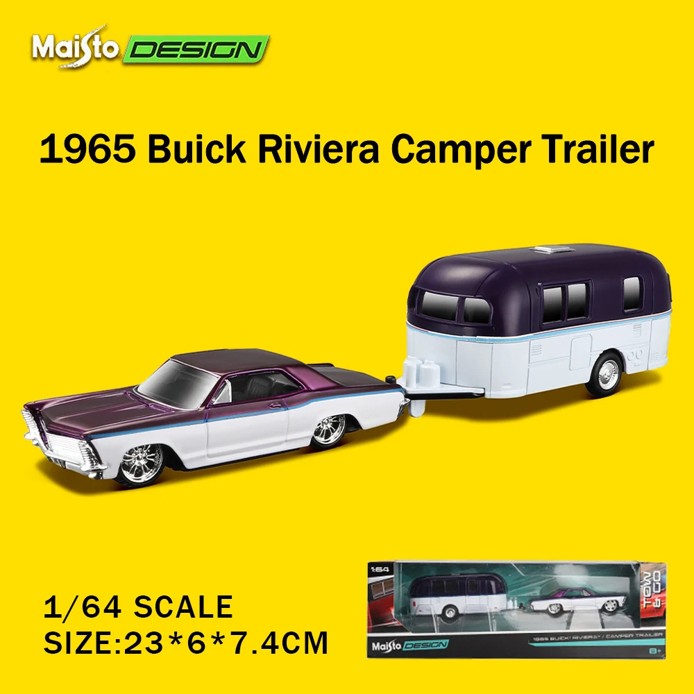 Maisto 1:64 Volkswagen Van Samba Alameda Trailer Trailer trailer model simulation car model alloy car toy male collection gift
