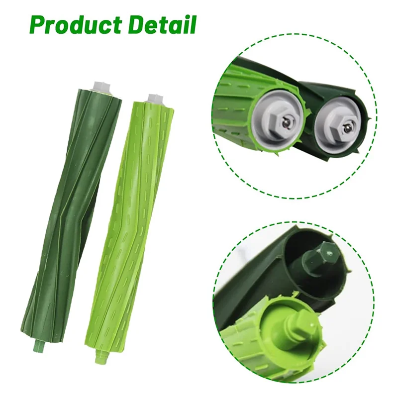 فرشاة دوارة مطاطية بديلة A85I مكونة من 4 مجموعات متوافقة مع موديلات Irobot Roomba I Series وE5