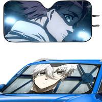 B-Blue LockS Car Sunshade Window Sunshade Sunblock Front Windshield Hood Interior Front Baffle Double Ring Sunshade