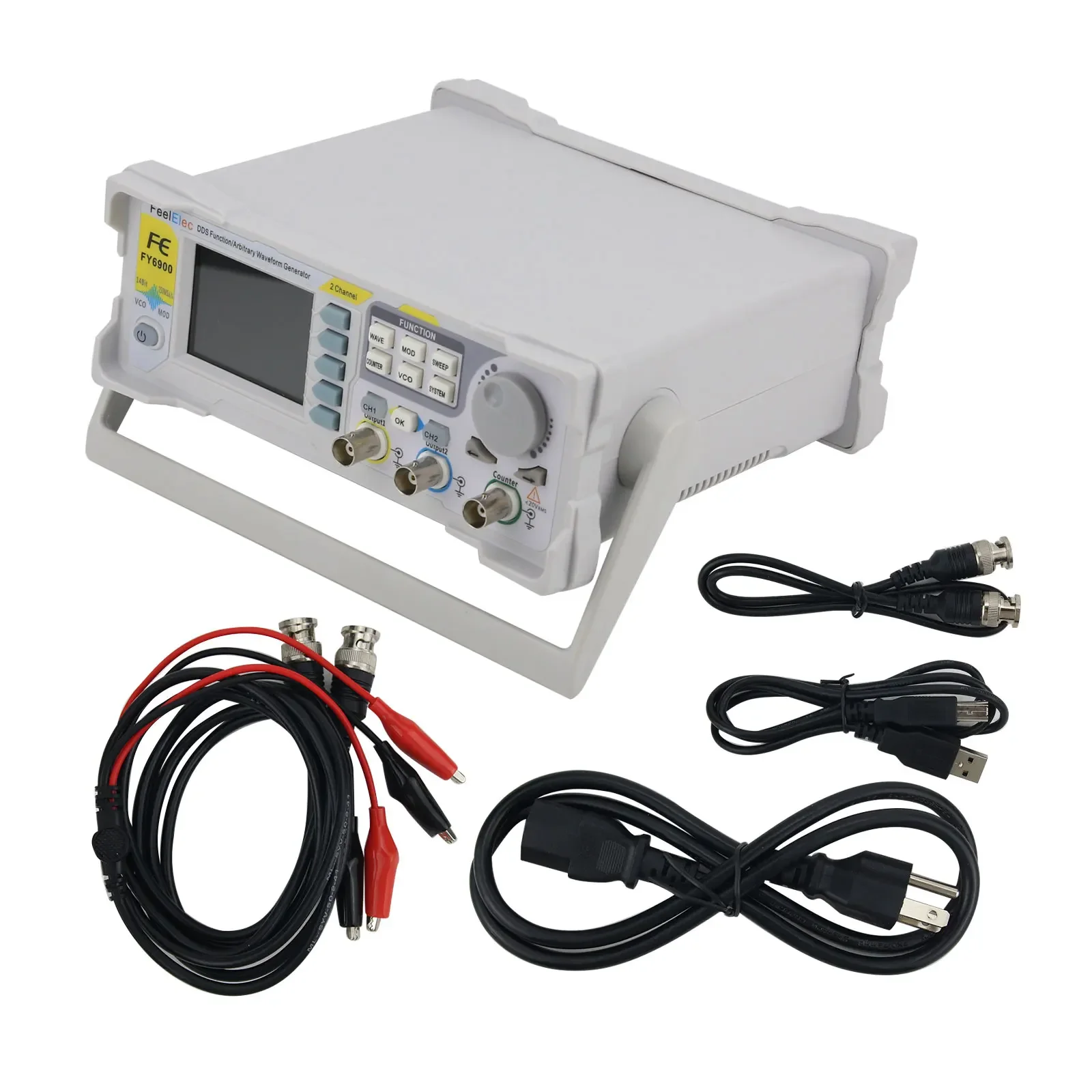 FY6900-30M 30MHz 2-Channel Function Arbitrary Waveform Generator Pulse Signal Frequency Counter
