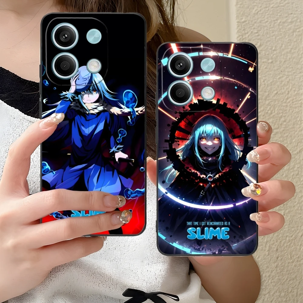 Slime Tensura Rimuru Mobile Phone Case for Xiaomi Redmi Note 13 12 11 10 9 8 7 6 S A Pro Lite Plus 5G Black Phone Cover Shell