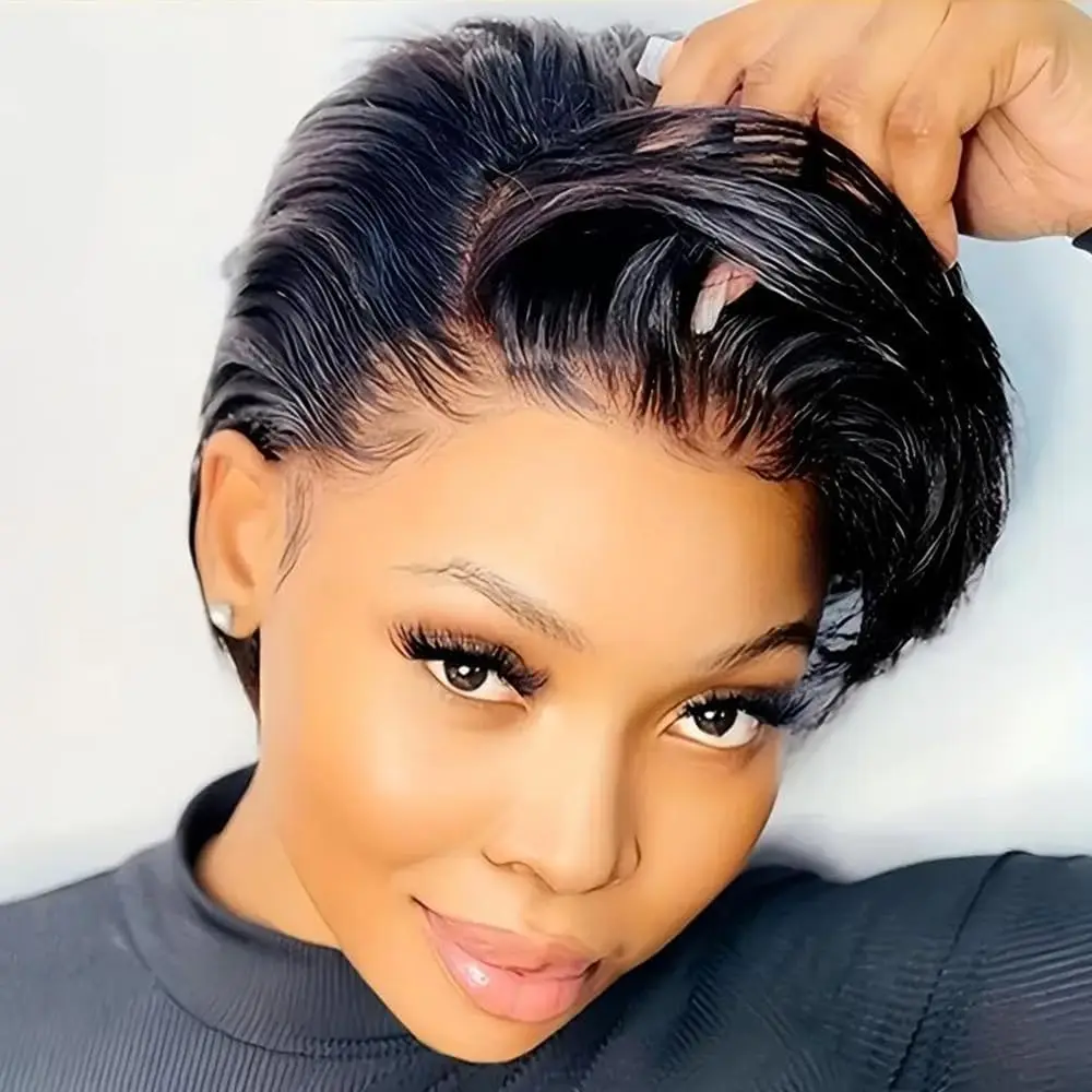 13x4x1 Lace Frontal Wavy Human Hair Wigs For Women  Lace Wig PrePlucked Hairline