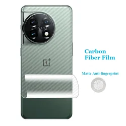 For OnePlus 15 15R 13 13R 12 12R 11 11R 10T 10R 9R Pro 3D Transparent Carbon Fiber Rear Back Film Stiker Protector (Not Glass)