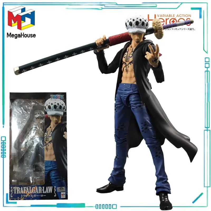 

MegaHouse настоящая серия Variable Action Heroes ONE PIECE TRAFALGAR.LAW Мобильная модель игрушки Коллекционные ретро-игрушки